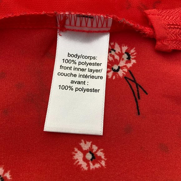 Maurices Orange Floral Zipper Sleeveless Top Size Large - Picture 7 of 8